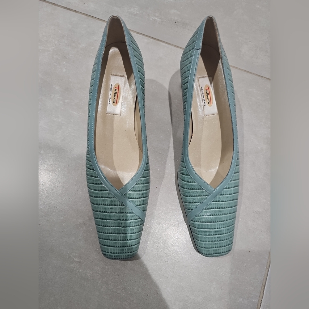 Vtg.Talbots Shoes,Turqueza Leather Finola Vero Cuio Italian Made Pumps Heels . - Picture 7 of 8